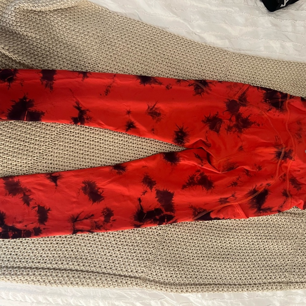 Lululemon align leggings red and black
